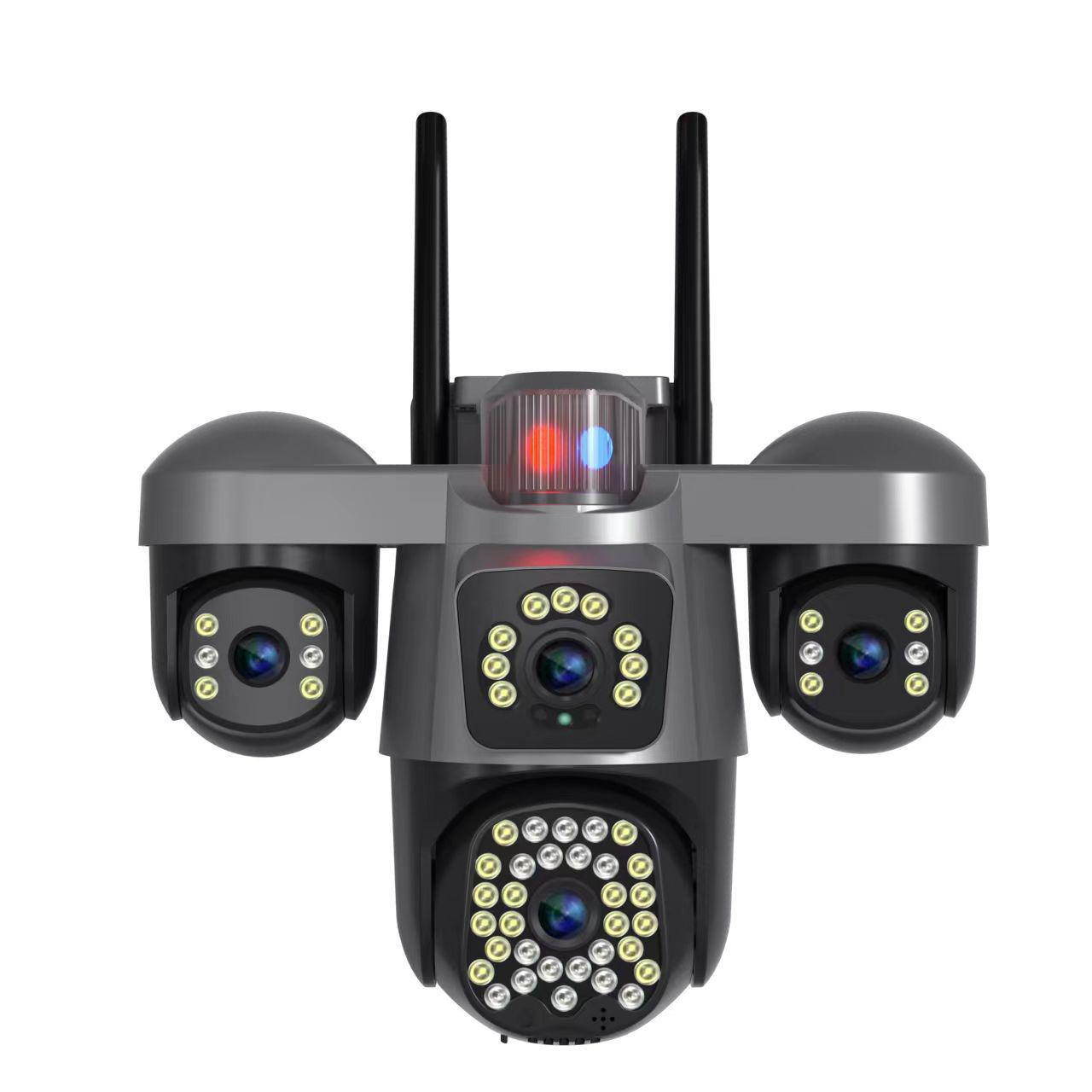 360° Multi-Lens Night Vision Outdoor Camera with Three-Screen HD Monitoring WiFi Tri-lens Continuous Power
360° Multi-Lens Night Vision Outdoor Camera with Three-Screen HD Monitoring WiFi Tri-lens Continuous Power
