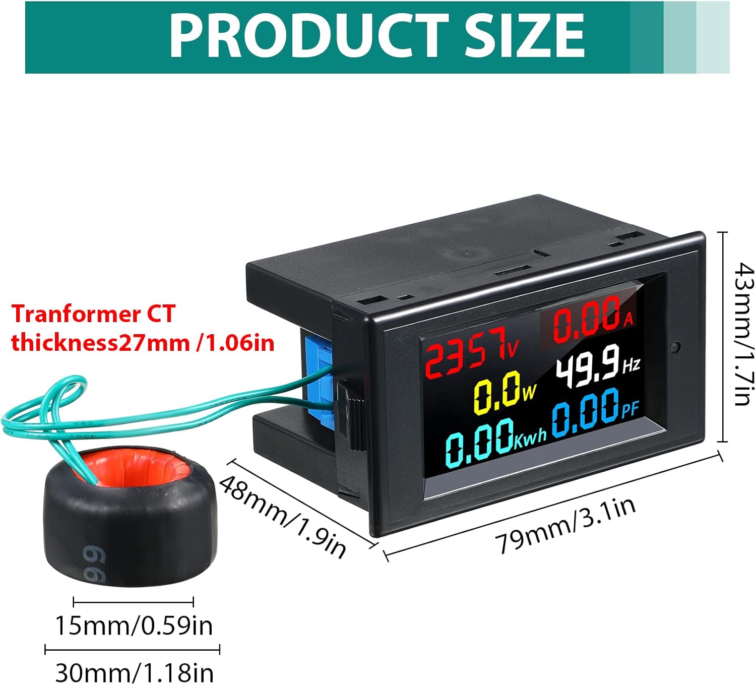 2 Pieces 80-300V 100A Digital Multimeter Voltmeter LCD Voltage Current Power Factor Tester United States
2 Pieces 80-300V 100A Digital Multimeter Voltmeter LCD Voltage Current Power Factor Tester United States