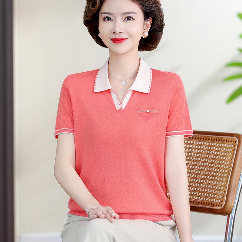 Chic Mid-Aged Women s Summer Lapel Ice Silk Short-Sleeved Pullover Top 2XL (recommended 55-60kg) темні кольори мандарина
Chic Mid-Aged Women s Summer Lapel Ice Silk Short-Sleeved Pullover Top 2XL (recommended 55-60kg) темні кольори мандарина
