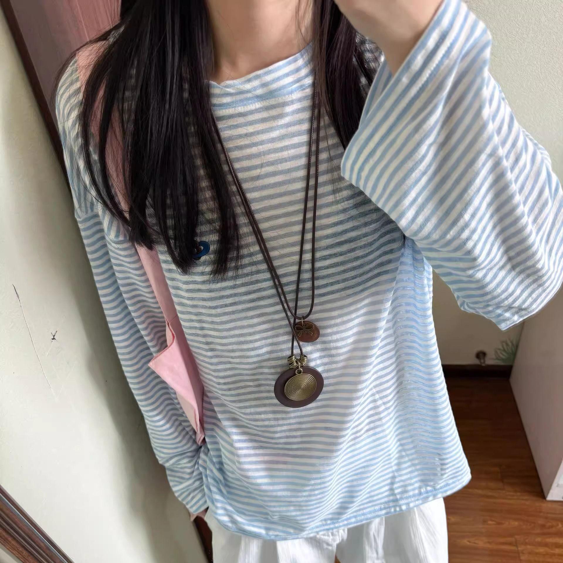 Women s Blue Striped Long Sleeve Sun Protection Cardigan – Oversized, Lightweight Casual Summer Top. Medium
Women s Blue Striped Long Sleeve Sun Protection Cardigan – Oversized, Lightweight Casual Summer Top. Medium