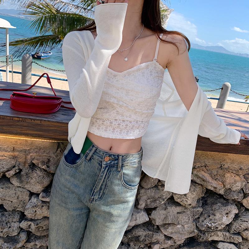 White Ice Silk Knit Cardigan - Sun Protection Camisole Cover-up for Women, Summer 2024 One Size белый
White Ice Silk Knit Cardigan - Sun Protection Camisole Cover-up for Women, Summer 2024 One Size белый
