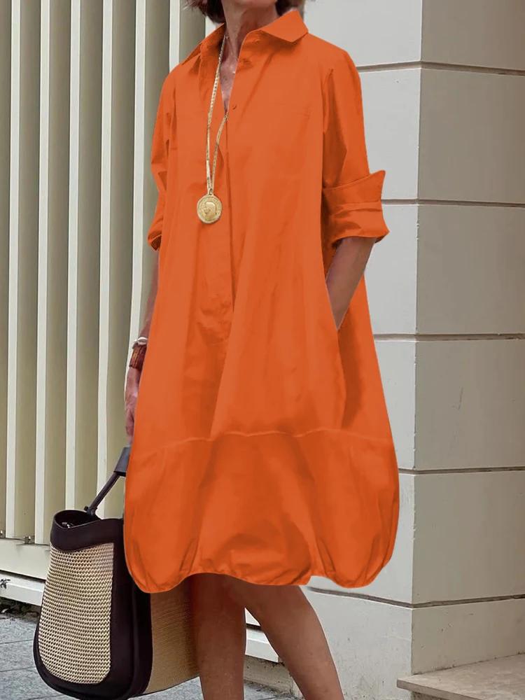 Yeezzi Women s Lapel Shirts Dress Spring Summer Long Sleeves Loose Solid Color Casual Going Out Office Midi Dresses XS помаранчевий
Yeezzi Women s Lapel Shirts Dress Spring Summer Long Sleeves Loose Solid Color Casual Going Out Office Midi Dresses XS помаранчевий