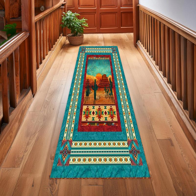 Vintage Western Desert Runner Rug Ethnic Style Cactus Print Home Decor Hallway Carpet Soft Non-slip Floor Mat for Corridor 40X120CM
Vintage Western Desert Runner Rug Ethnic Style Cactus Print Home Decor Hallway Carpet Soft Non-slip Floor Mat for Corridor 40X120CM