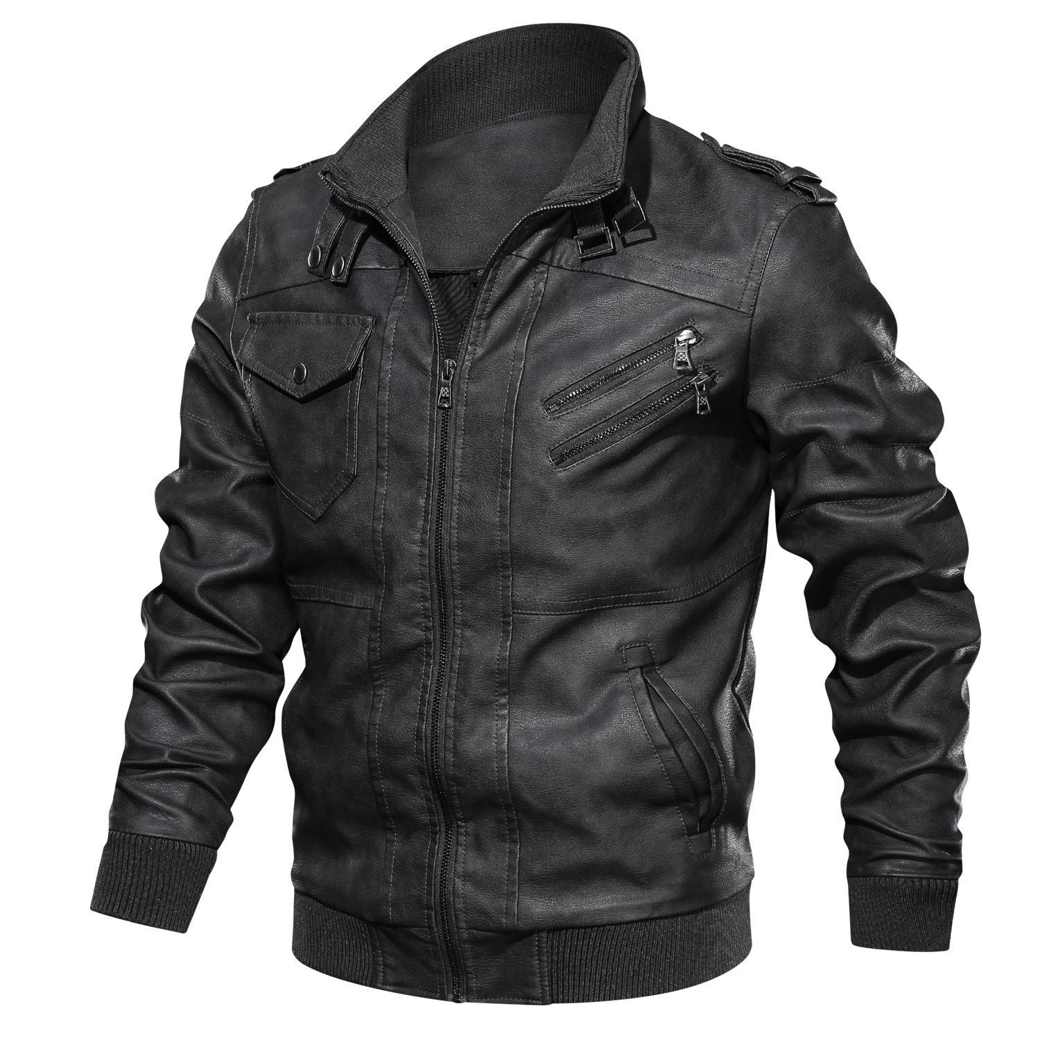Autumn and Winter Men s Removable Hooded Knitted Hat PU Leather Jacket Large Size Casual Motorcycle Leather Jacket for Men 3XL
Autumn and Winter Men s Removable Hooded Knitted Hat PU Leather Jacket Large Size Casual Motorcycle Leather Jacket for Men 3XL