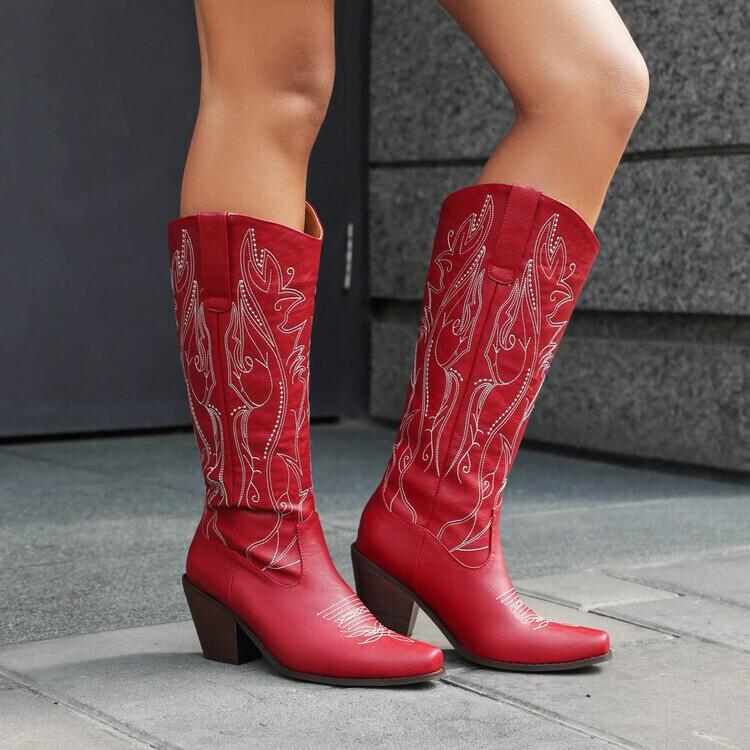 2025 new retro embroidered western cowboy boots women s square head V-mouth thick heel medium tube but knee brown 39 червоний
2025 new retro embroidered western cowboy boots women s square head V-mouth thick heel medium tube but knee brown 39 червоний