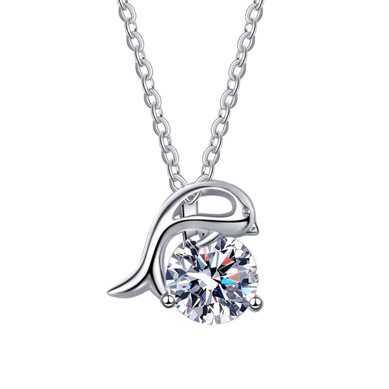 6.5mm Dolphin Design Round Cut Solitaire Moissanite Pendant Necklace S925 Sterling Silver For Women 6.5mm белый
6.5mm Dolphin Design Round Cut Solitaire Moissanite Pendant Necklace S925 Sterling Silver For Women 6.5mm белый