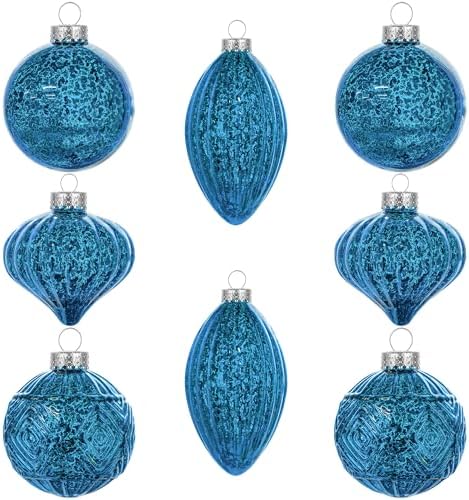 8 Pcs Christmas Glass Ball and Pendant Ornaments with Decocro Design Christmas Decorations Standard
8 Pcs Christmas Glass Ball and Pendant Ornaments with Decocro Design Christmas Decorations Standard