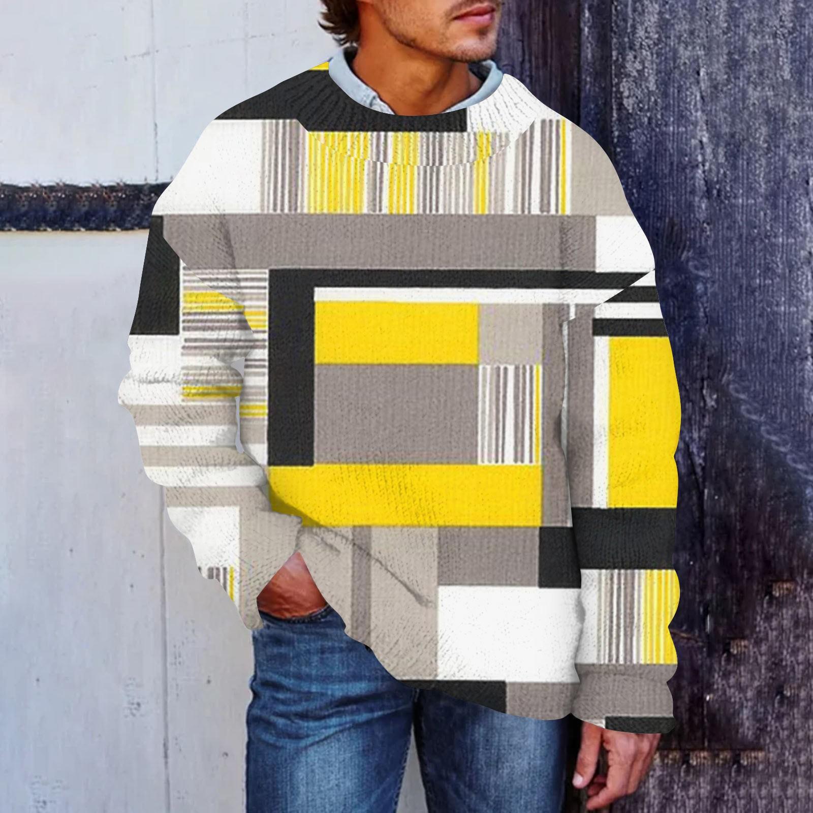 Мужской принтованный синтетический свитер с круглым вырезом, спортивная одежда, свободный топ с длинными рукавами L жёлтый
Мужской принтованный синтетический свитер с круглым вырезом, спортивная одежда, свободный топ с длинными рукавами L жёлтый