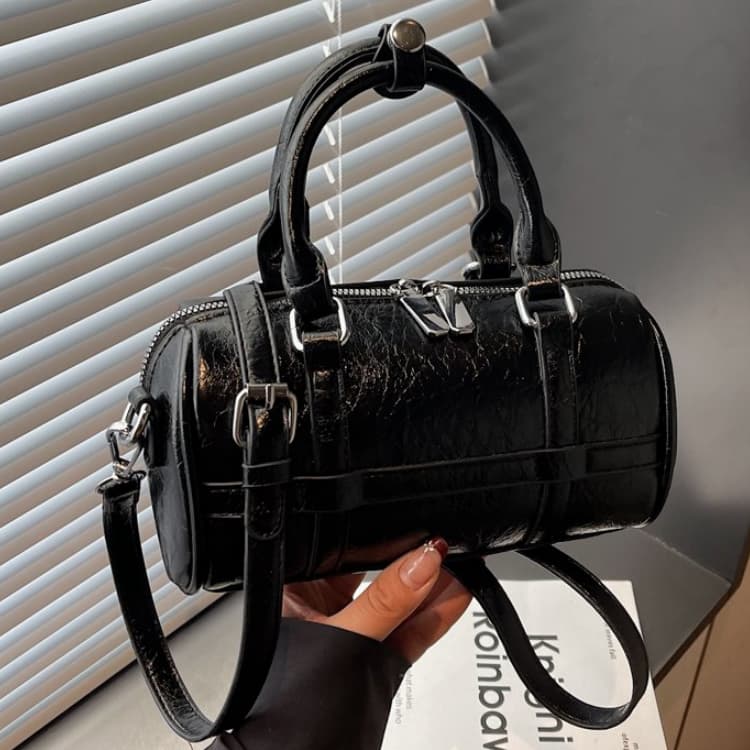 Glossy Mini Boston Bag Women s Handheld Shoulder Bag чорний
Glossy Mini Boston Bag Women s Handheld Shoulder Bag чорний