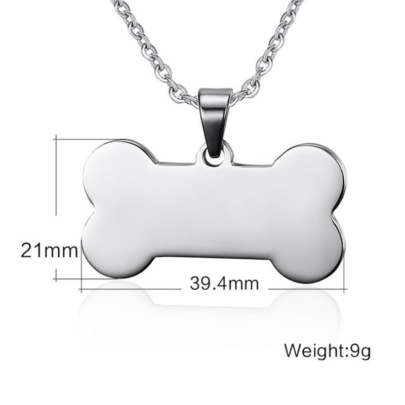 ZORCVENS Bone Shaped Pendant Necklace Stainless Steel Dog Tag Necklace Dotes On Pet Love Jewelry 60cm
ZORCVENS Bone Shaped Pendant Necklace Stainless Steel Dog Tag Necklace Dotes On Pet Love Jewelry 60cm