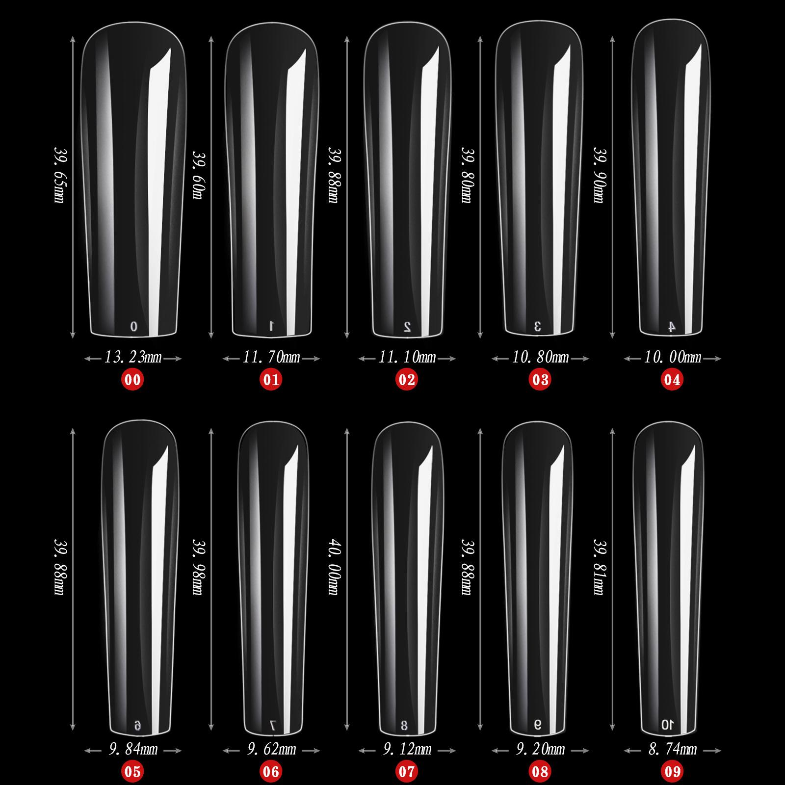 500 шт. Очень длинные балетные накладные ногти квадратные белые прозрачные XXL накладные акриловые ногти полное покрытие накладные типсы инструменты для маникюра наращивания прозрачный