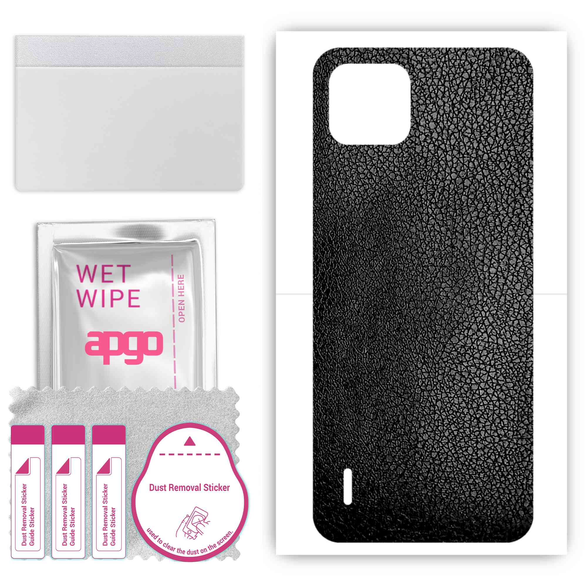apgo Protective Skin Sticker for the back compatible with Nokia C110, Wrap Film, Foil, Vinyl - Pattern Black Leather
apgo Protective Skin Sticker for the back compatible with Nokia C110, Wrap Film, Foil, Vinyl - Pattern Black Leather