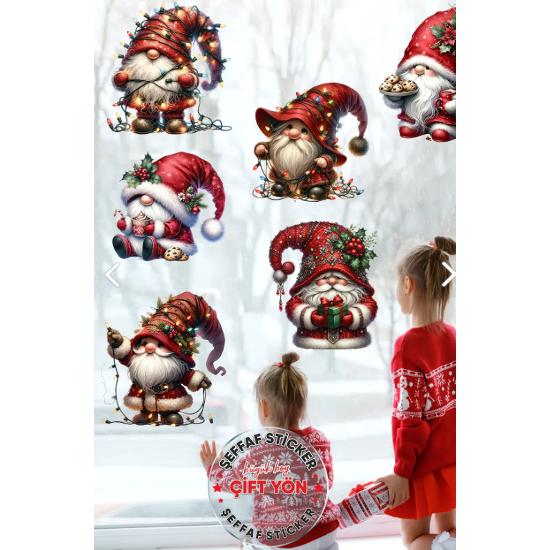 New Year Concept DOUBLE DIRECTIONAL TRANSPARENT Christmas Men with Hats Glass Wall Christmas Ornament Sticker Set
New Year Concept DOUBLE DIRECTIONAL TRANSPARENT Christmas Men with Hats Glass Wall Christmas Ornament Sticker Set