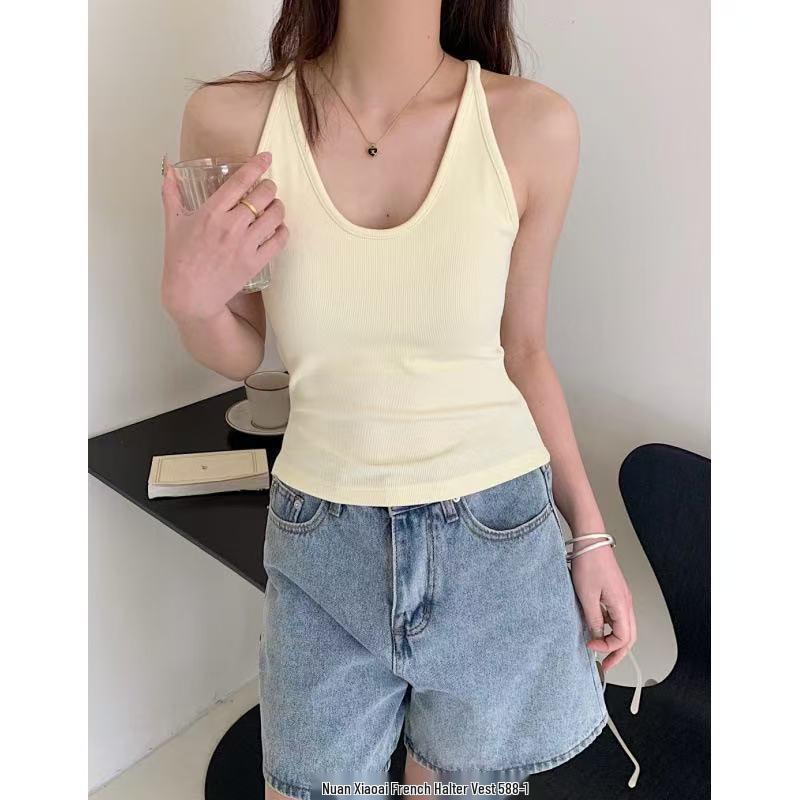 Nuan Xiao Ai 588-1 French Halter Vest: Ribbed Cotton Racerback Camisole for Women – No Underwear Needed One Size 80-130
Nuan Xiao Ai 588-1 French Halter Vest: Ribbed Cotton Racerback Camisole for Women – No Underwear Needed One Size 80-130