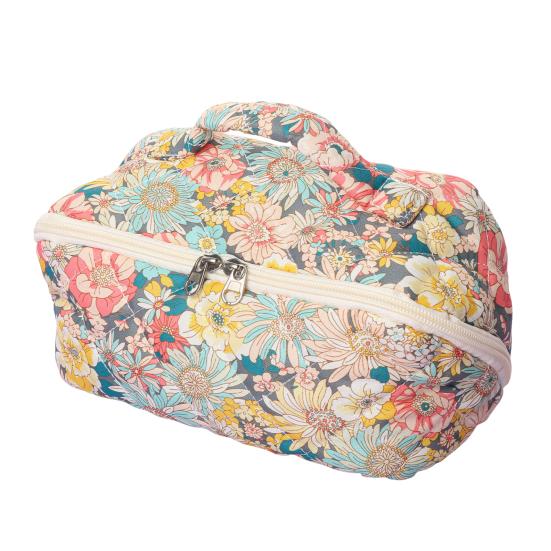 Quilted Floral Makeup Bag 180-Degree Flat Open Travel Cosmetic Organizer Women Large Capacity Toiletry Bag for Vacation Daily Vanity Table Use
Quilted Floral Makeup Bag 180-Degree Flat Open Travel Cosmetic Organizer Women Large Capacity Toiletry Bag for Vacation Daily Vanity Table Use