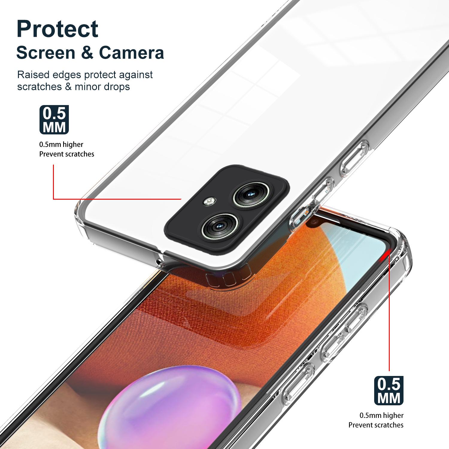 For Motorola Moto G54 5G Cell Phone Case TPU+PC Lens Protection Clear Back Cover Black
For Motorola Moto G54 5G Cell Phone Case TPU+PC Lens Protection Clear Back Cover Black