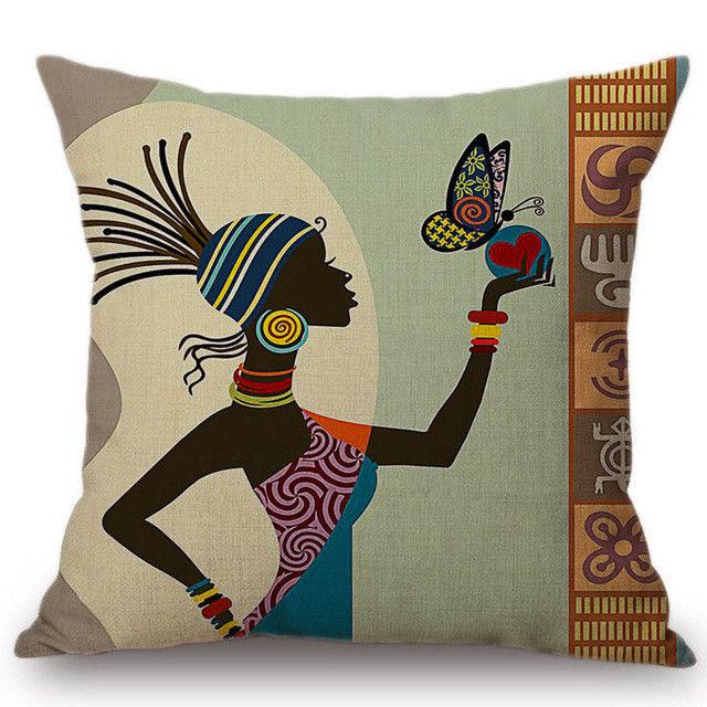 Cartoon Fashion African Woman Lady Cushion Covers Premium Linen Throw Pillow Case 18 Inches #6
Cartoon Fashion African Woman Lady Cushion Covers Premium Linen Throw Pillow Case 18 Inches #6
