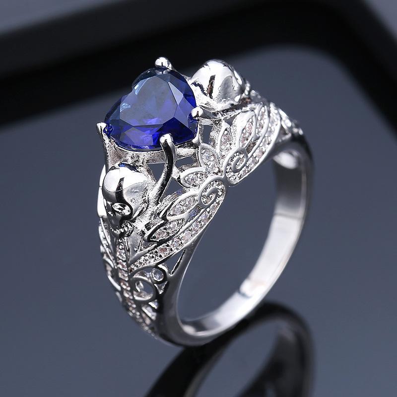 Gothic Women s Silver Skull Ring with Blue Cubic Zirconia Crystal Punk Style Jewelry Gift for Trendy Fashion 7 синій
Gothic Women s Silver Skull Ring with Blue Cubic Zirconia Crystal Punk Style Jewelry Gift for Trendy Fashion 7 синій