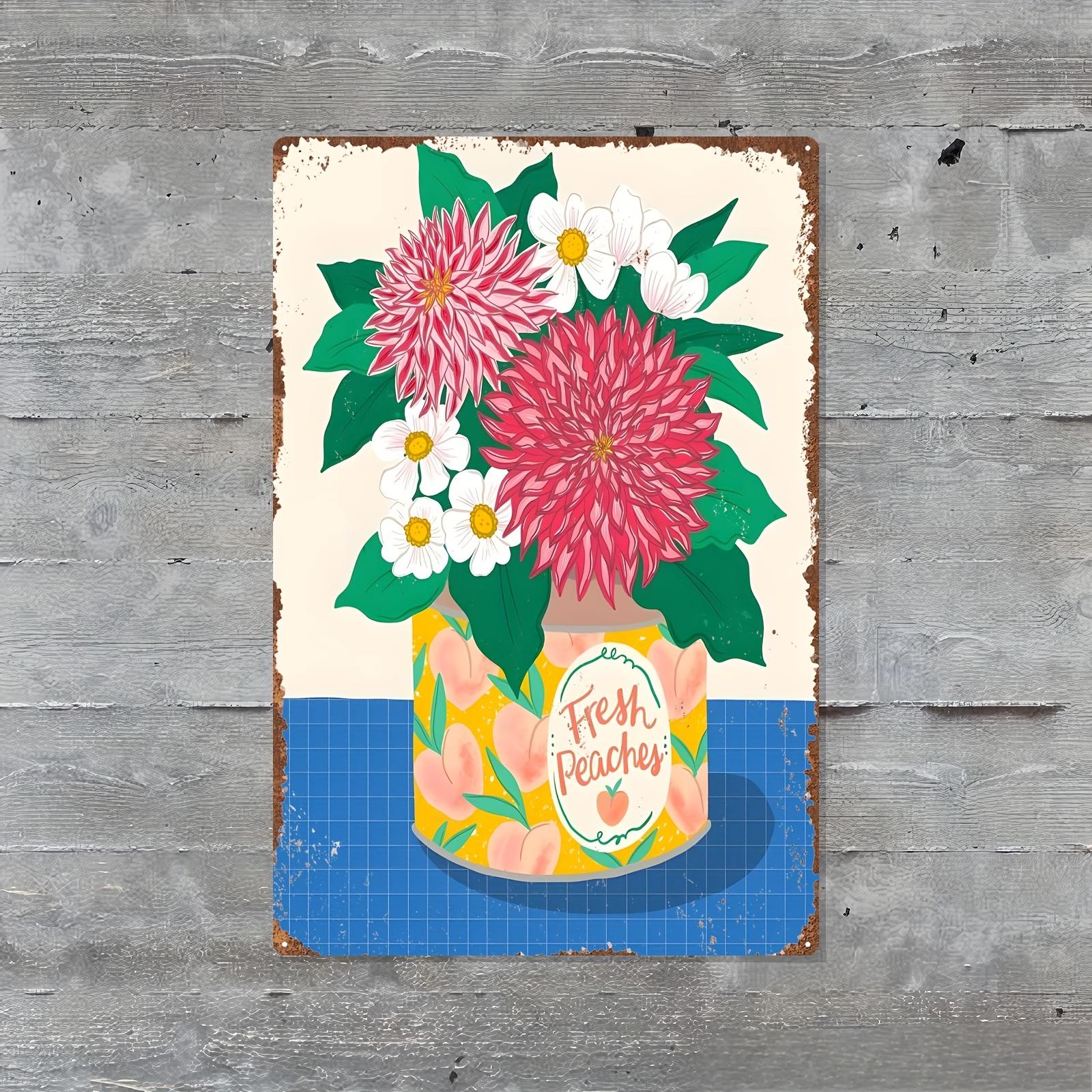 2D Flat, Vintage Metal Wall Art Sign - 20.32x30.48 cm Floral Tin Painting with Pink Daisies & Flowers, Rustic Home Decor for Hal 20x30cm(7.8x11.8inch)
2D Flat, Vintage Metal Wall Art Sign - 20.32x30.48 cm Floral Tin Painting with Pink Daisies & Flowers, Rustic Home Decor for Hal 20x30cm(7.8x11.8inch)