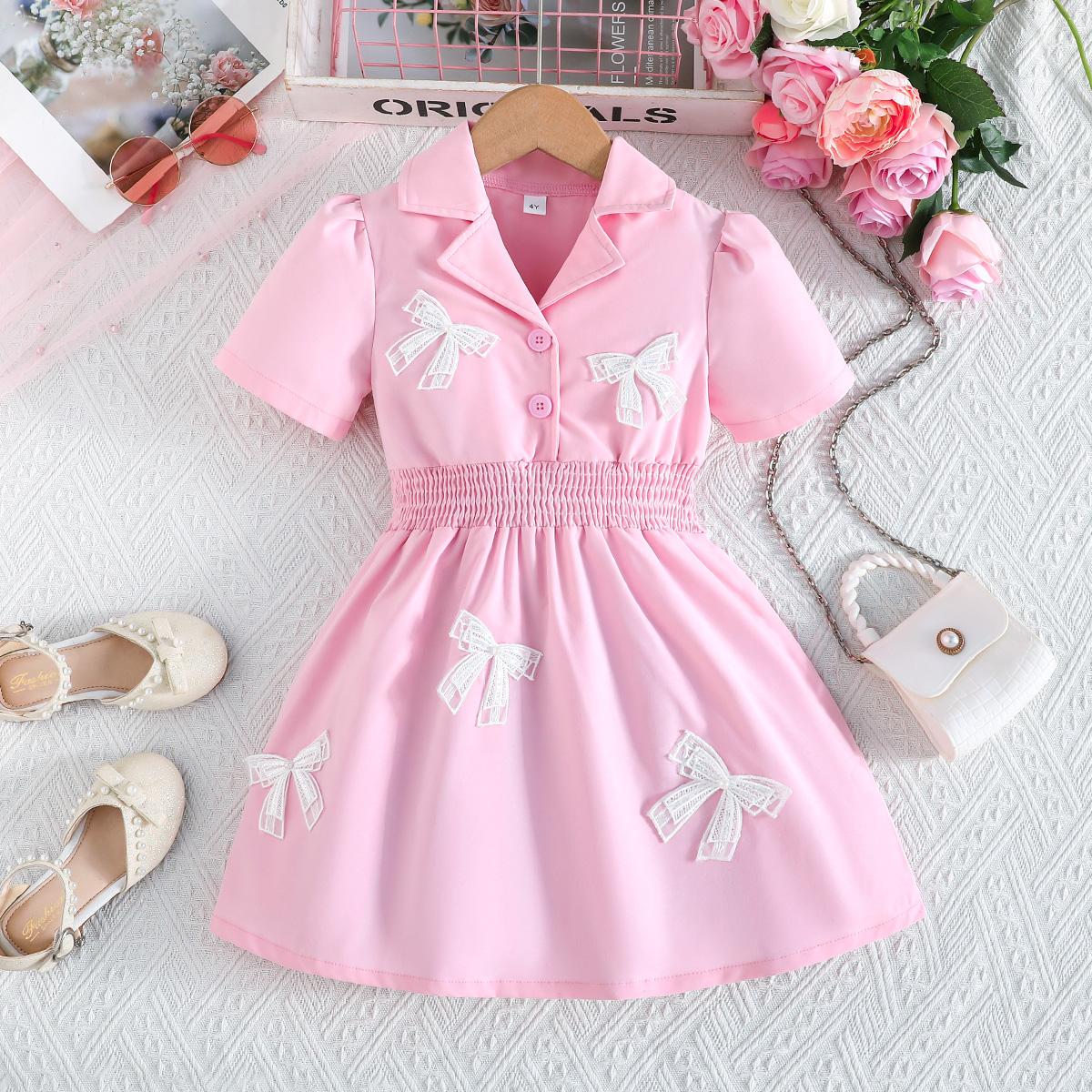 Girls Blazer Style Dress with Lace Bows, Puff Sleeves and Elastic Waist 2-3Y камео розовый
Girls Blazer Style Dress with Lace Bows, Puff Sleeves and Elastic Waist 2-3Y камео розовый