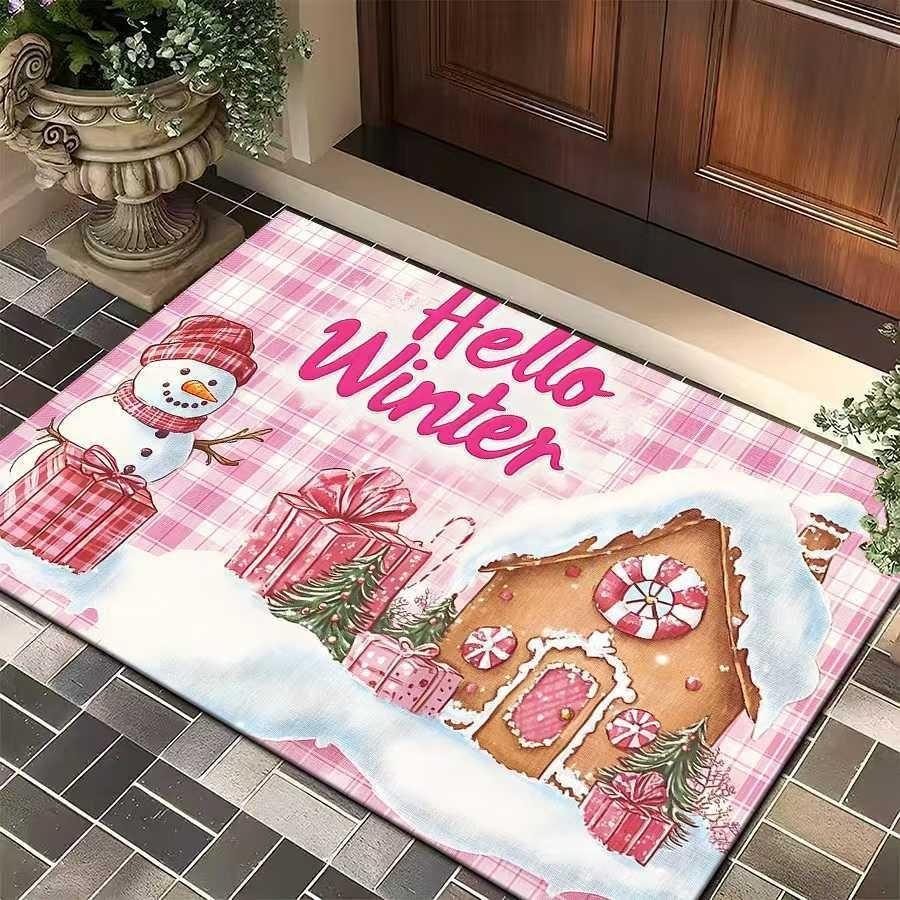 Christmas Themed Door Mat Merry Christmas Reindeer Snowflake Pattern Non Slip Rug For Front Door Entryway Christmas Party Decor 40x60cm
Christmas Themed Door Mat Merry Christmas Reindeer Snowflake Pattern Non Slip Rug For Front Door Entryway Christmas Party Decor 40x60cm