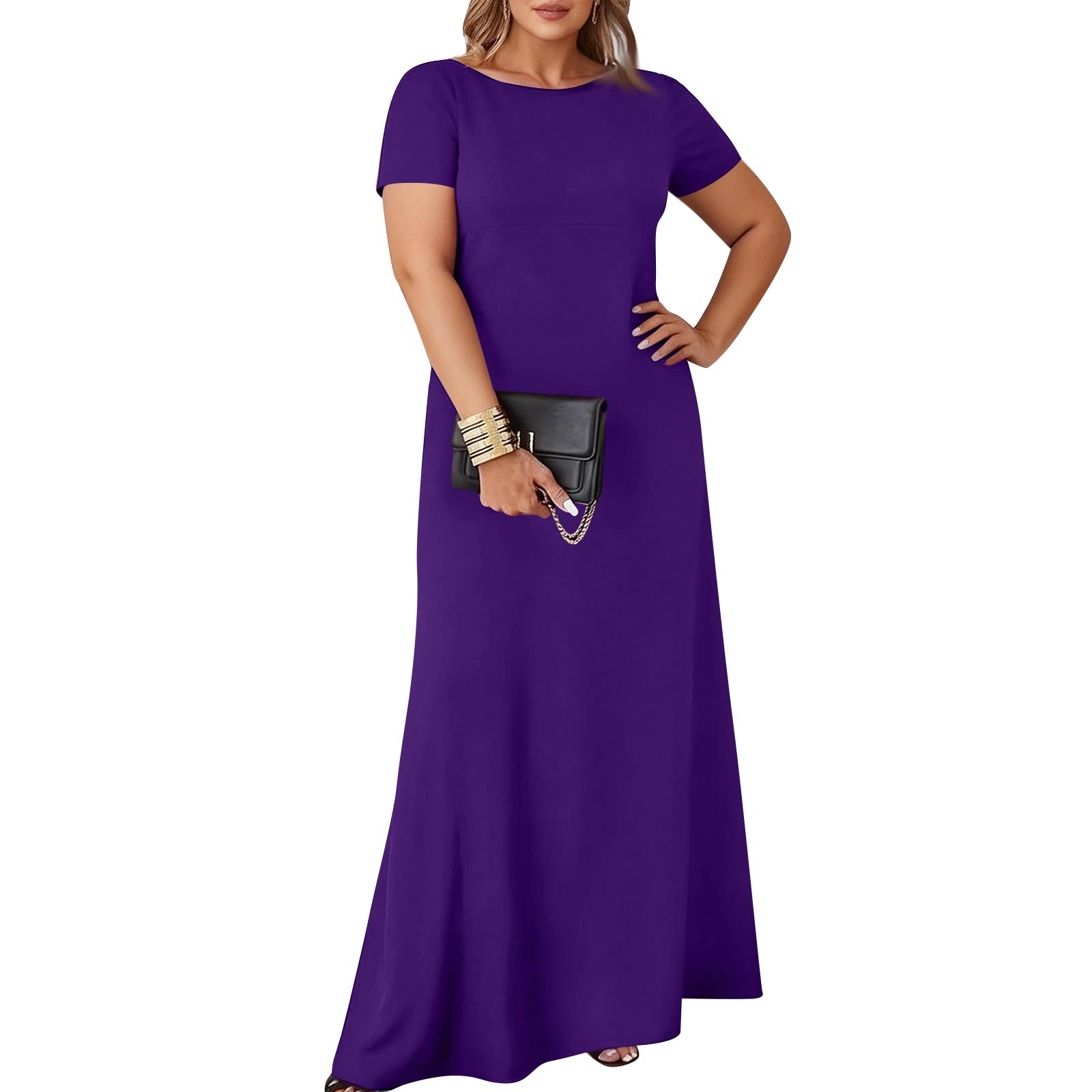 Women s Casual Color Loose Fit Short Sleeve Long Dress L фіолетовий
Women s Casual Color Loose Fit Short Sleeve Long Dress L фіолетовий