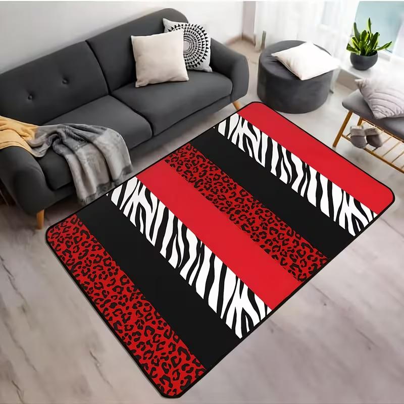 Pink Leopard Zebra Print Rug Modern Animal Print Geometric Living Room Carpet Soft Non-Slip Floor Mat for Bedroom Living Room 40x60cm
Pink Leopard Zebra Print Rug Modern Animal Print Geometric Living Room Carpet Soft Non-Slip Floor Mat for Bedroom Living Room 40x60cm
