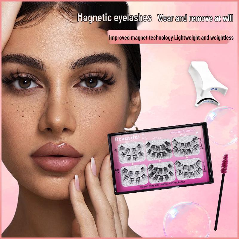 Three-Pair Set of Four-Magnet Curled False Eyelashes with European and American Style
Three-Pair Set of Four-Magnet Curled False Eyelashes with European and American Style