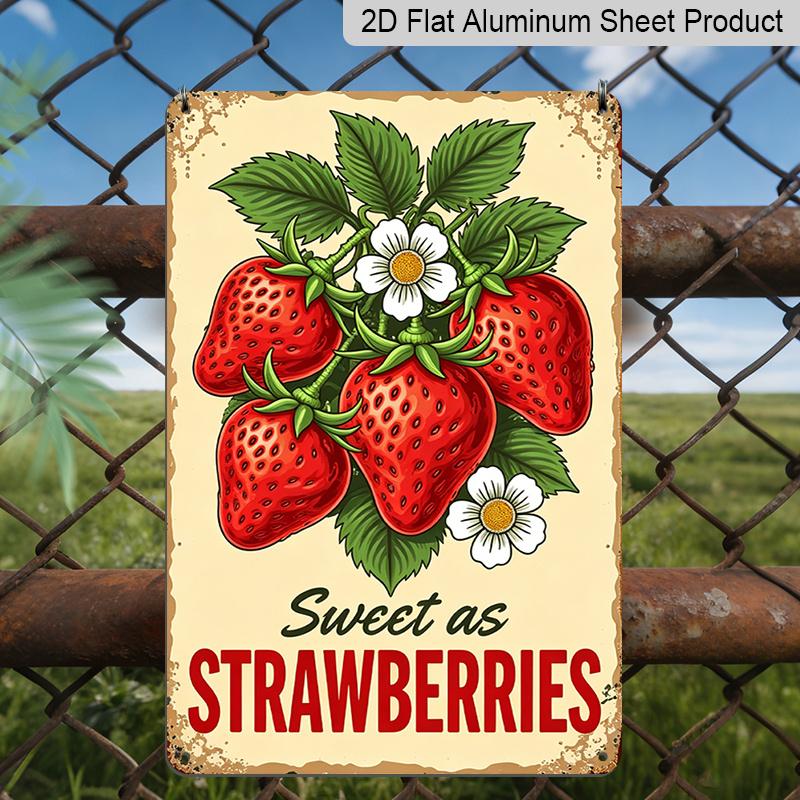 2D Flat, Sweet As Strawberries Vintage Aluminum Sign - Retro Fruit Wall Decor Kitchen Decor, Pantry, Farmhouse Decor, Cottage Decor, Fruit Stand 20*30cm
2D Flat, Sweet As Strawberries Vintage Aluminum Sign - Retro Fruit Wall Decor Kitchen Decor, Pantry, Farmhouse Decor, Cottage Decor, Fruit Stand 20*30cm