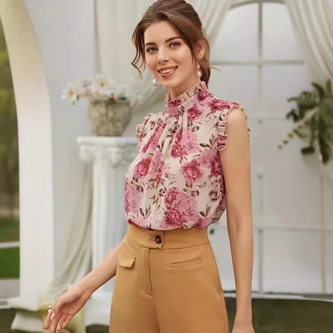 2024 Women s Sleeveless Floral Print Ruffle Blouse - Elegant Style Small разноцветный
2024 Women s Sleeveless Floral Print Ruffle Blouse - Elegant Style Small разноцветный