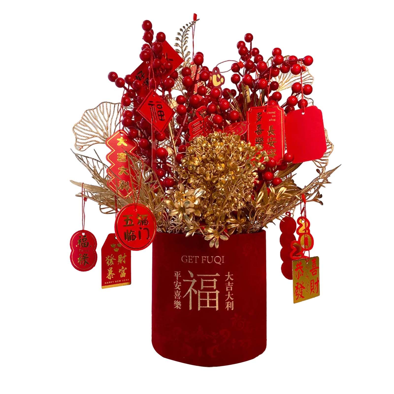 Spring Festivals Floral Arranging Novelty New Year Lucky Flower Vase for Apartment Indoor Party Supplies Living Room Decoration
Spring Festivals Floral Arranging Novelty New Year Lucky Flower Vase for Apartment Indoor Party Supplies Living Room Decoration