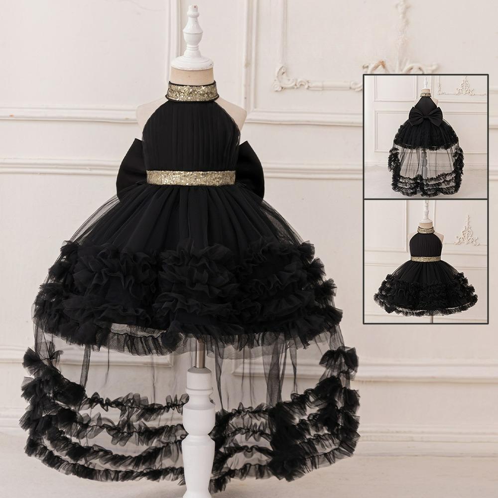 Children s Dress Trailing Princess Dress Hanging Neck Mesh Tutu Skirt Cake Dress Catwalk Dress Piano Performance Costume 70 чорний
Children s Dress Trailing Princess Dress Hanging Neck Mesh Tutu Skirt Cake Dress Catwalk Dress Piano Performance Costume 70 чорний