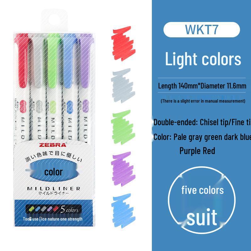 Zebra Fluorescent Double-Ended Highlighter Set, Light Color Series, Starry Sky Collection
Zebra Fluorescent Double-Ended Highlighter Set, Light Color Series, Starry Sky Collection