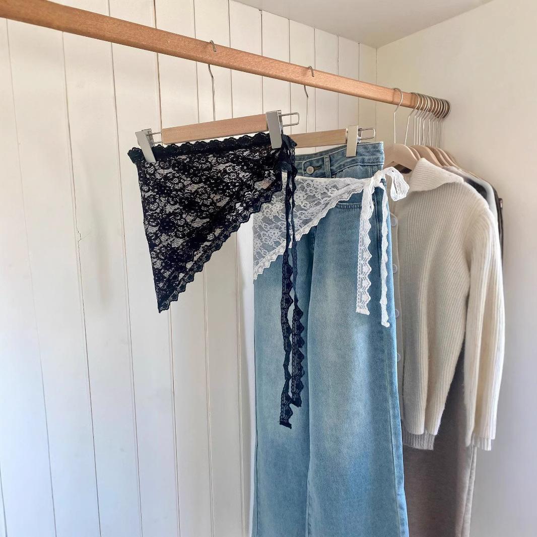 Spring Lace Triangle Towel, Fart Curtain, Personalized Fashion Strap, Mid-Skirt Trousers Stacked And Matched One Size чорний
Spring Lace Triangle Towel, Fart Curtain, Personalized Fashion Strap, Mid-Skirt Trousers Stacked And Matched One Size чорний