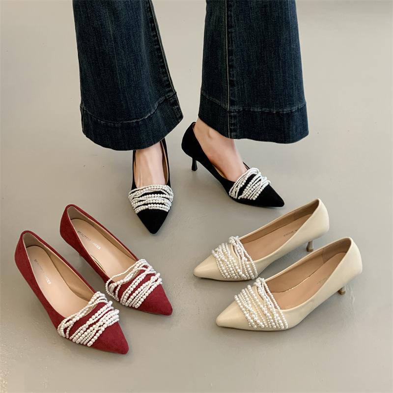 Pearl Mary Jane single shoes shallow mouth pointed head stiletto high heels women s new style temperament summer 34
Pearl Mary Jane single shoes shallow mouth pointed head stiletto high heels women s new style temperament summer 34