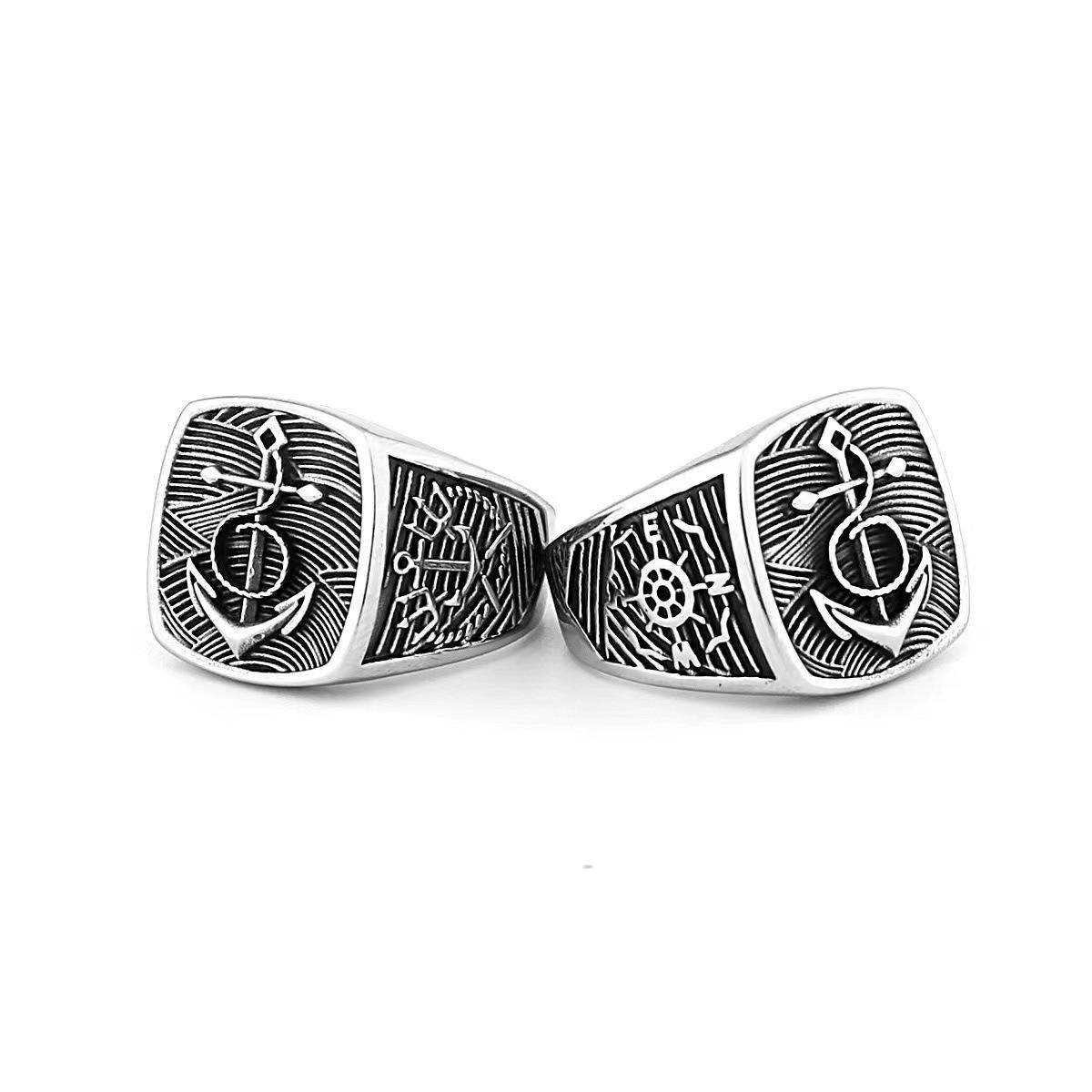 JMXD-Sterling Copper Silver Plated Fashion Vintage Anchor Ring Pirate Compass Ring Versatile Niche Ring Men s Trend Ring
JMXD-Sterling Copper Silver Plated Fashion Vintage Anchor Ring Pirate Compass Ring Versatile Niche Ring Men s Trend Ring