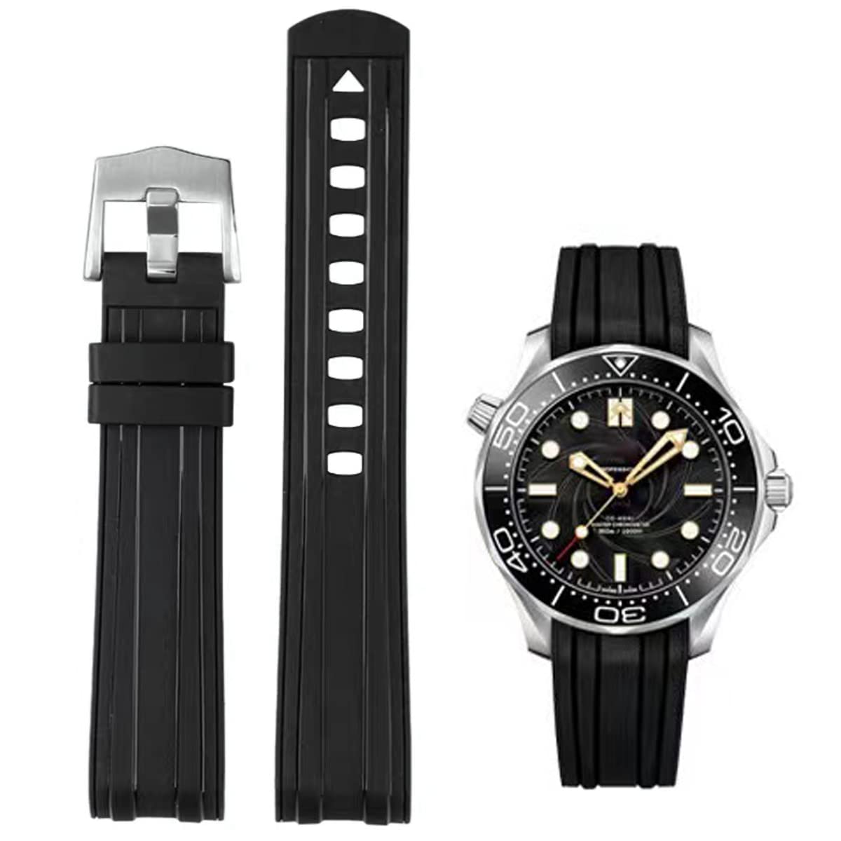 Ремешок для часов OMEGA Belt Watch Band Совместим с Omega Мягкий силикагель Силиконовый резиновый ремень Пряжка из нержавеющей стали Прочный Omega Seamaster Omega чёрный
Ремешок для часов OMEGA Belt Watch Band Совместим с Omega Мягкий силикагель Силиконовый резиновый ремень Пряжка из нержавеющей стали Прочный Omega Seamaster Omega чёрный