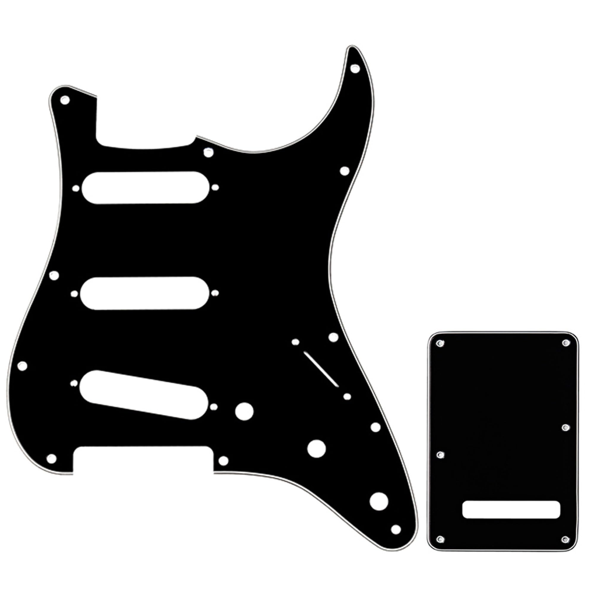Musiclily SSS Strat Pickguard and Backplate Set for Standard Stratocaster Electric Black American/Mexican Guitar, 3-Ply
Musiclily SSS Strat Pickguard and Backplate Set for Standard Stratocaster Electric Black American/Mexican Guitar, 3-Ply