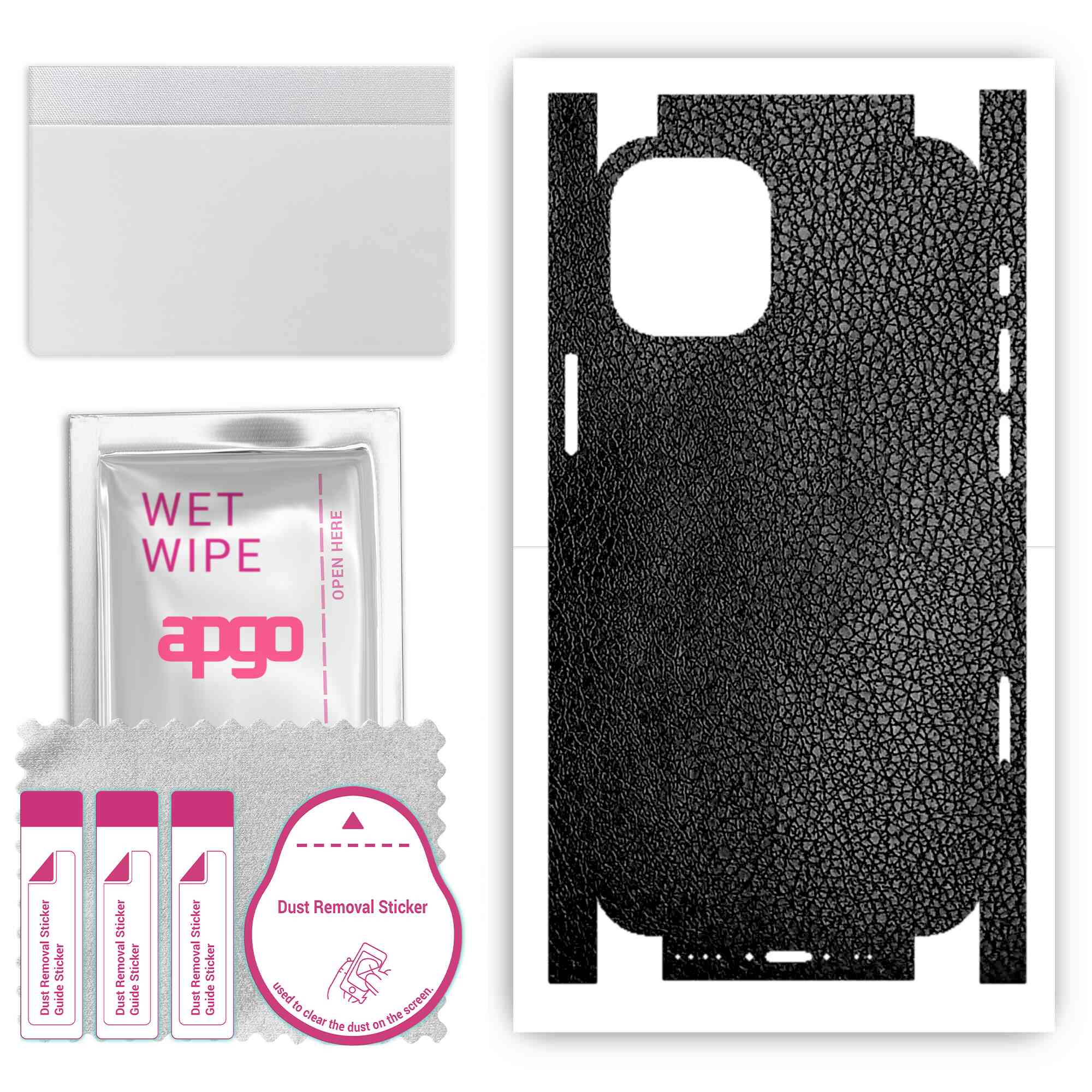 Apgo Protective Skin Sticker for the back+sides compatible with Apple iPhone 12 mini, Full Wrap Film, Foil, Vinyl - Pattern Black Leather
Apgo Protective Skin Sticker for the back+sides compatible with Apple iPhone 12 mini, Full Wrap Film, Foil, Vinyl - Pattern Black Leather