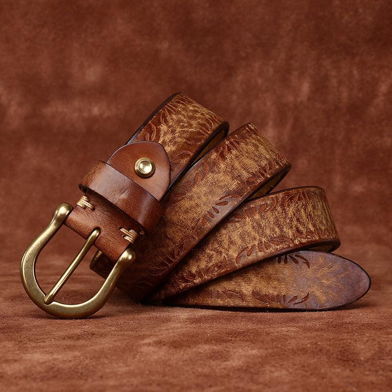 Thickened Extra Thick Personalized Engraved Retro Matte First Layer Cowhide Belt Men S Genuine Leather Horseshoe Buckle Casual Denim Belt 130cm
Thickened Extra Thick Personalized Engraved Retro Matte First Layer Cowhide Belt Men S Genuine Leather Horseshoe Buckle Casual Denim Belt 130cm