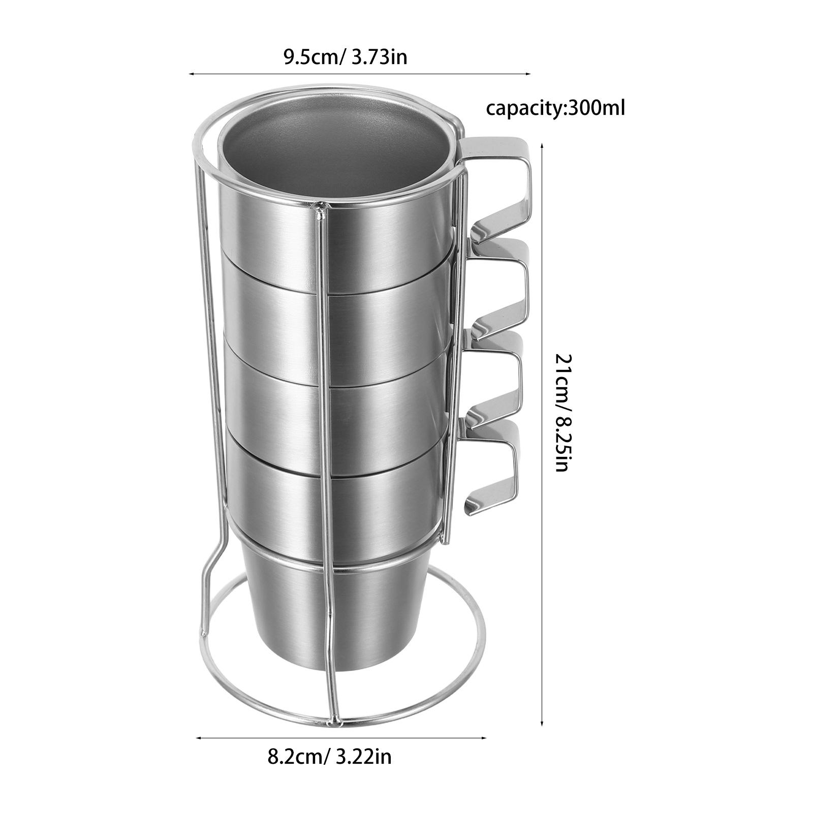 1Sets Insulated Stainless Steel Double Walled Coffee Cups Stackable Tea Mugs Rack Handle Cappuccino Cups Camping Coffee Set other срібний
1Sets Insulated Stainless Steel Double Walled Coffee Cups Stackable Tea Mugs Rack Handle Cappuccino Cups Camping Coffee Set other срібний