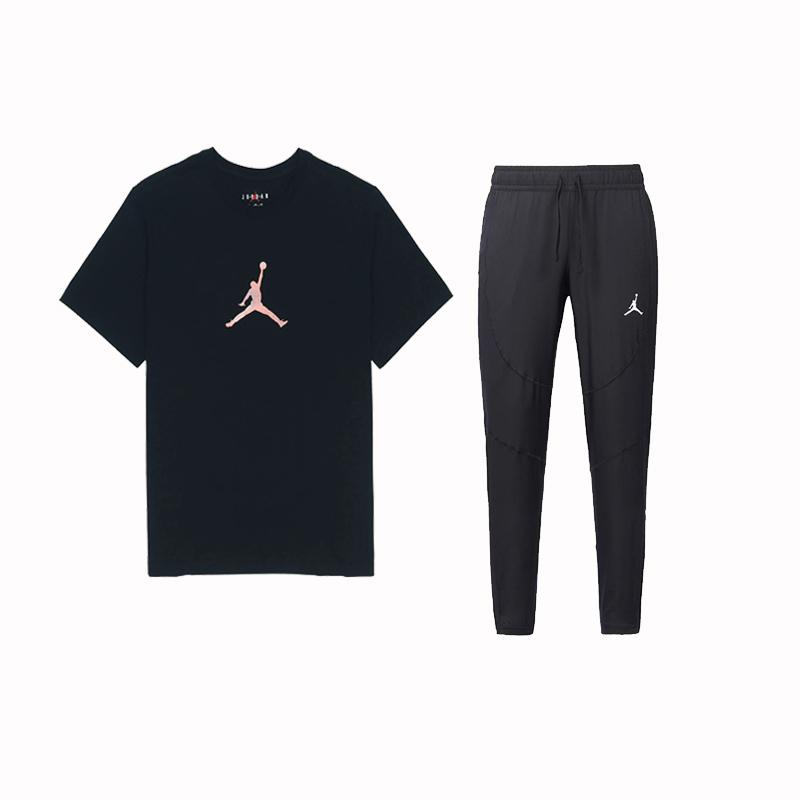 Jordan Printed Crew Neck Short Sleeve Logo Print Drawstring Cuffed Knit Pants Casual Sports Set Men sets Black FD6555-100+DH9074-011 M
Jordan Printed Crew Neck Short Sleeve Logo Print Drawstring Cuffed Knit Pants Casual Sports Set Men sets Black FD6555-100+DH9074-011 M