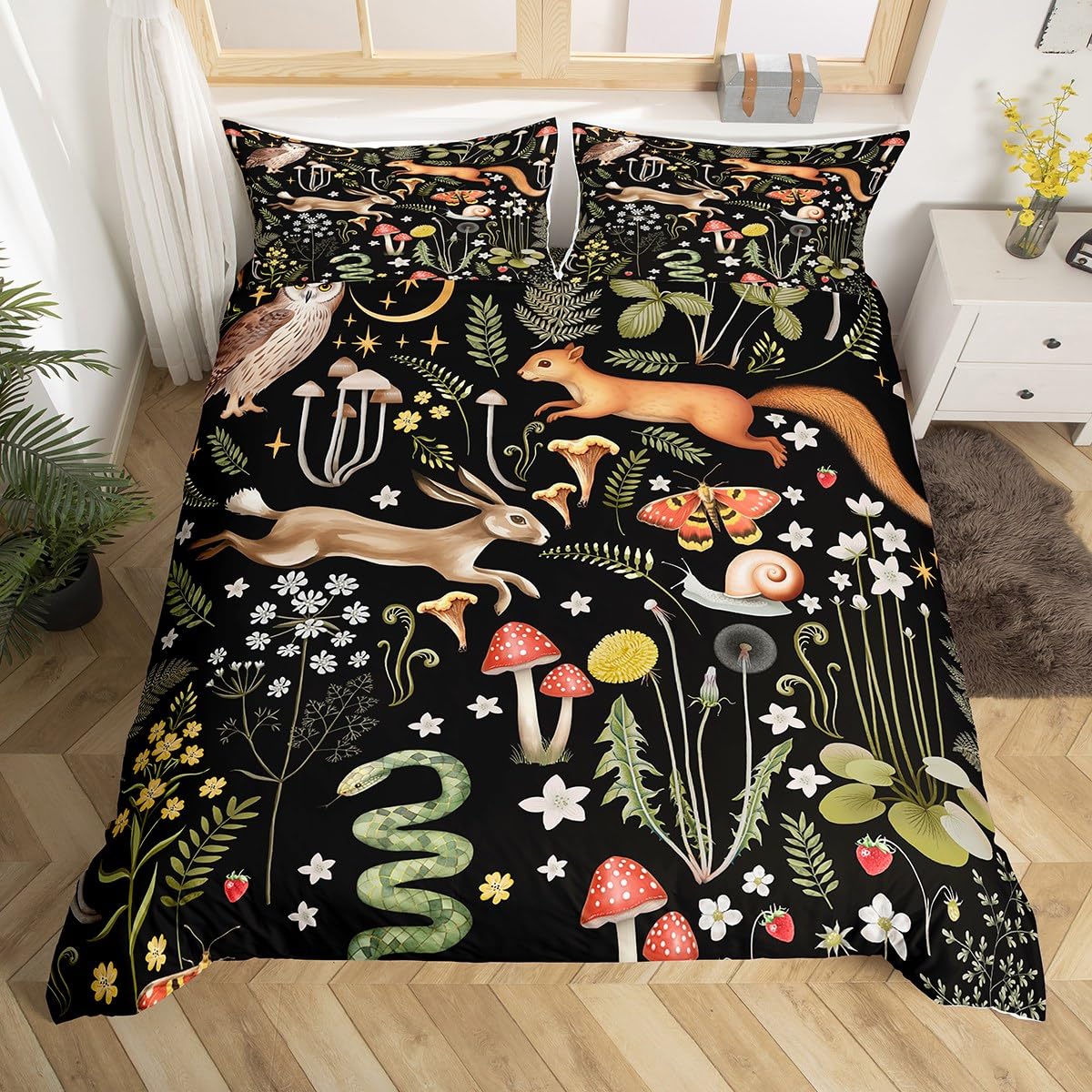 Animal plus Plant Printed Down Lightweight Comfortable Quilt Cover for Children Kids Tens Adult Peoples Bohemian Style Comfortable Quilt Cover 135*200cm Eu-Single
Animal plus Plant Printed Down Lightweight Comfortable Quilt Cover for Children Kids Tens Adult Peoples Bohemian Style Comfortable Quilt Cover 135*200cm Eu-Single