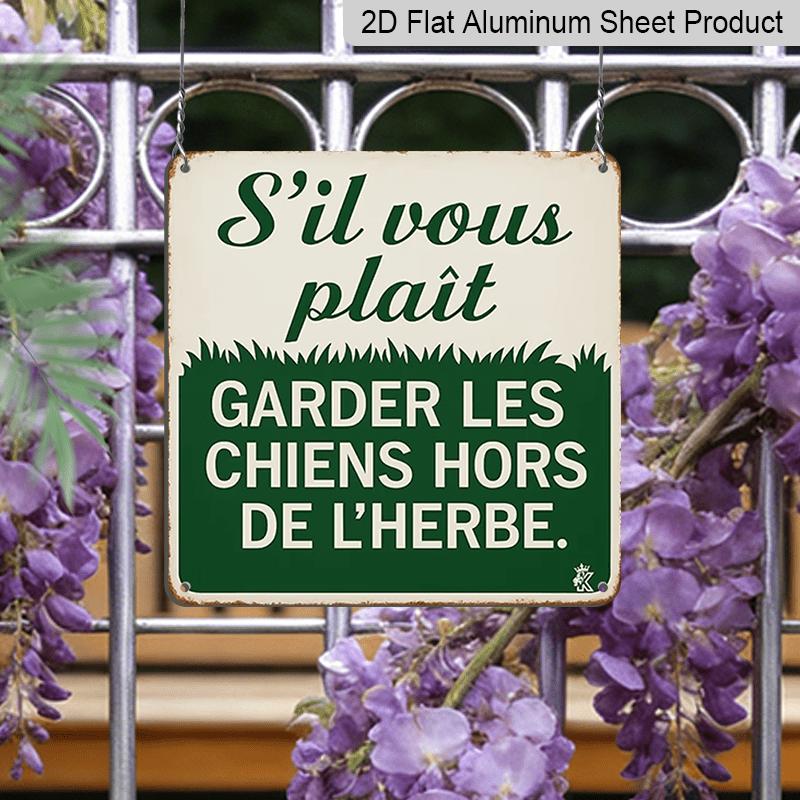2D Flat 1pc - 2D Flat Signboard, Fun Warning Sign, No Dogs Allowed To Walk on The Lawn Sign, Retro Aluminum Sign, Courtyard Wall Art, No Dogs Allowed 20*20cm
2D Flat 1pc - 2D Flat Signboard, Fun Warning Sign, No Dogs Allowed To Walk on The Lawn Sign, Retro Aluminum Sign, Courtyard Wall Art, No Dogs Allowed 20*20cm