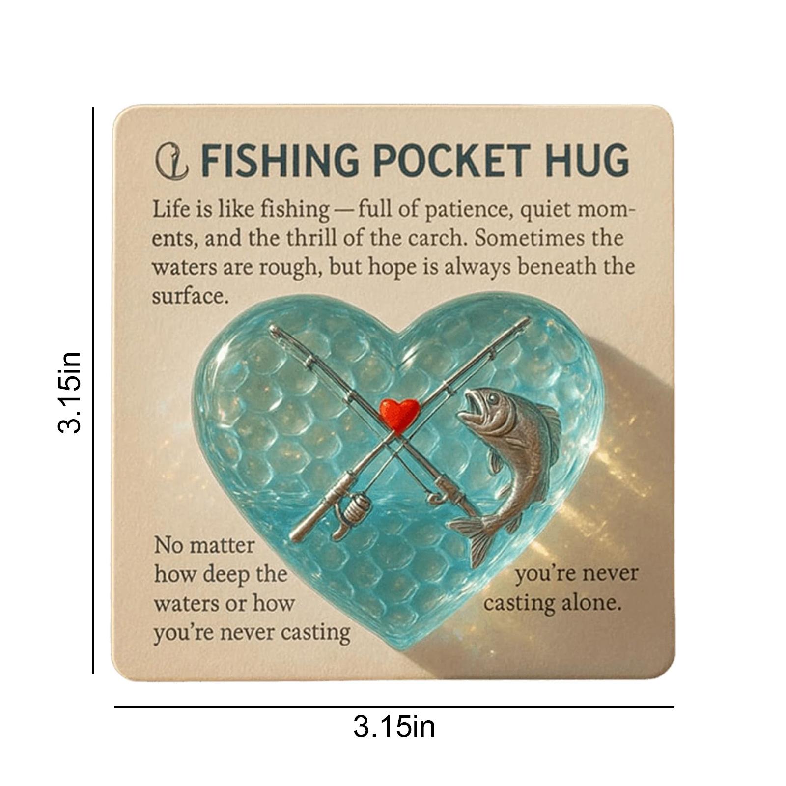 Fishing Lover Pocket Hug with Fishing Rod & Fish Design Heart Pocket Hug Token Pocket Charm for Fishermen Anglers Fisher Dad China Mainland
Fishing Lover Pocket Hug with Fishing Rod & Fish Design Heart Pocket Hug Token Pocket Charm for Fishermen Anglers Fisher Dad China Mainland