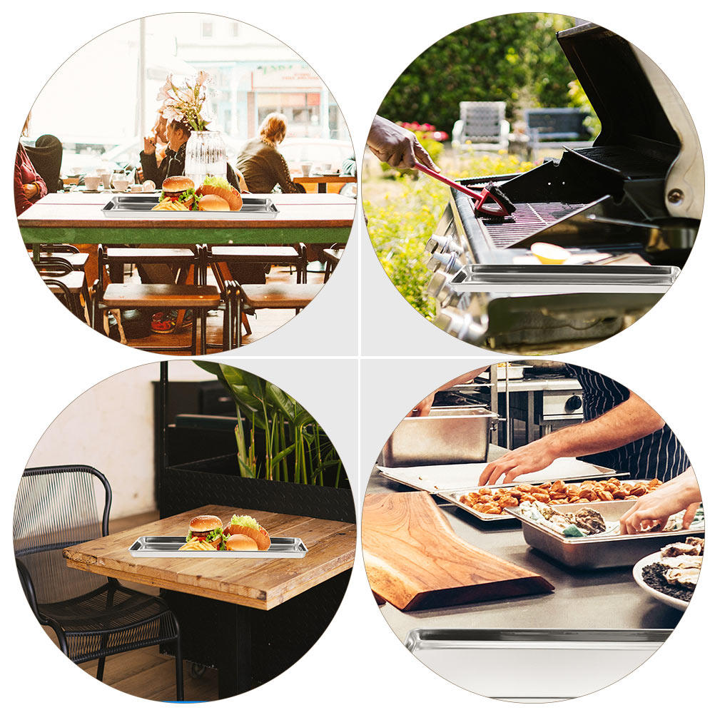 Stainless Steel Rectangular Food Plate Polished Smooth Edges Bbq Picnic Party Kitchen Storage Snack Serving Tray 34.5X21.5X1.5CM
Stainless Steel Rectangular Food Plate Polished Smooth Edges Bbq Picnic Party Kitchen Storage Snack Serving Tray 34.5X21.5X1.5CM