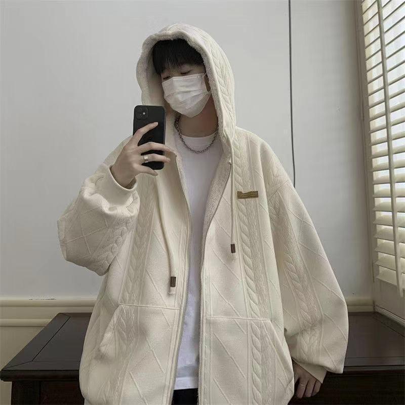 Мужское зимнее пальто из овечьей шерсти: Бархатная подкладка, Плотный хлопок, Повседневный стиль Гонконга, Свободный крой, Толстовка с капюшоном для пар. M (Recommended 32-45 kg)
Мужское зимнее пальто из овечьей шерсти: Бархатная подкладка, Плотный хлопок, Повседневный стиль Гонконга, Свободный крой, Толстовка с капюшоном для пар. M (Recommended 32-45 kg)