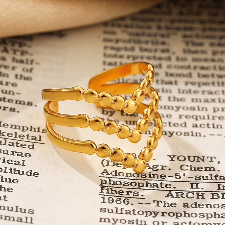 New Trendy Multi Layer Chain Rings for Women Stainless Steel Gold Color Open Adjustable Finger Ring Waterproof Zircon Gift
New Trendy Multi Layer Chain Rings for Women Stainless Steel Gold Color Open Adjustable Finger Ring Waterproof Zircon Gift