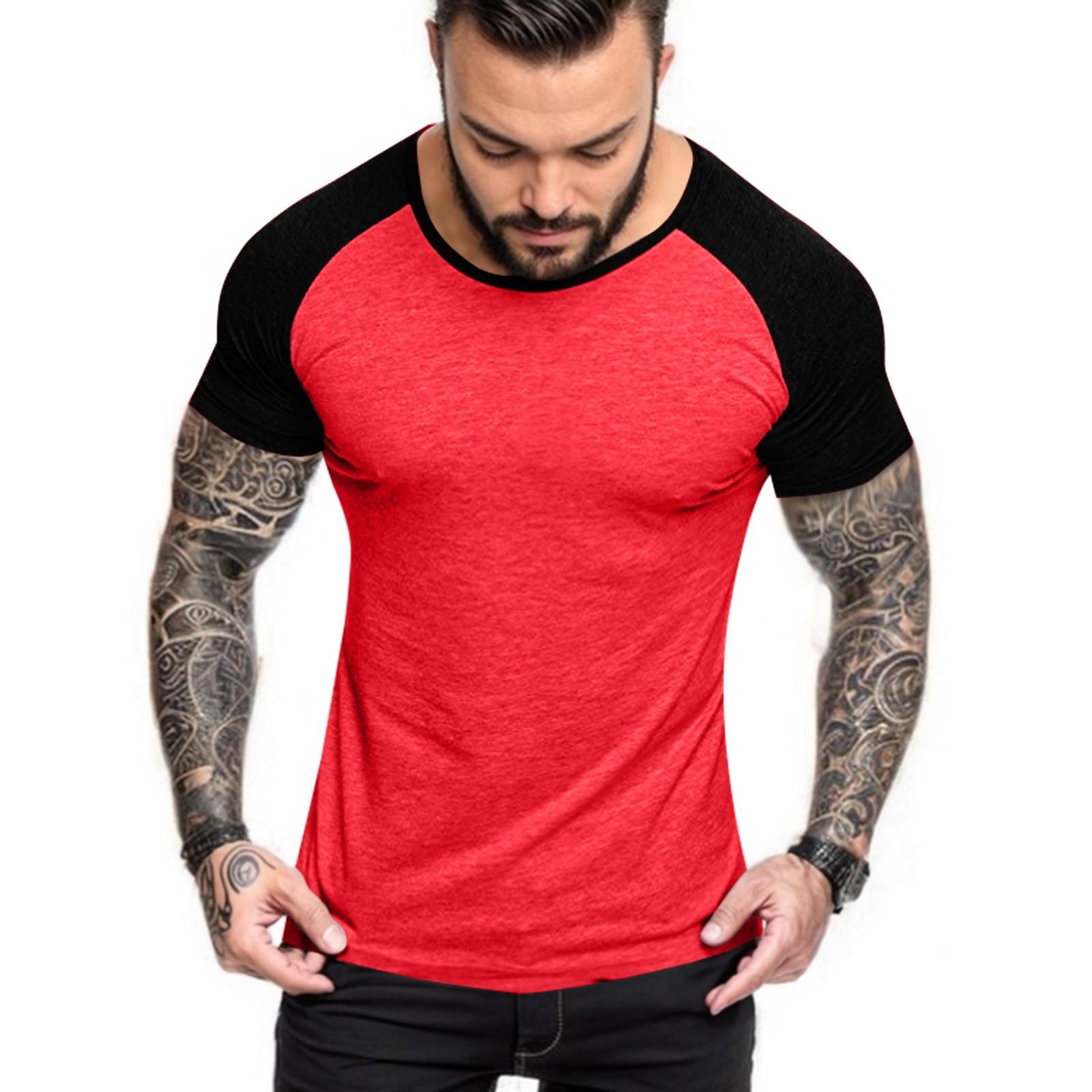 Men s Casual Sports Color Matching T-shirt Thin Slim Fashion T-shirt S червоний
Men s Casual Sports Color Matching T-shirt Thin Slim Fashion T-shirt S червоний