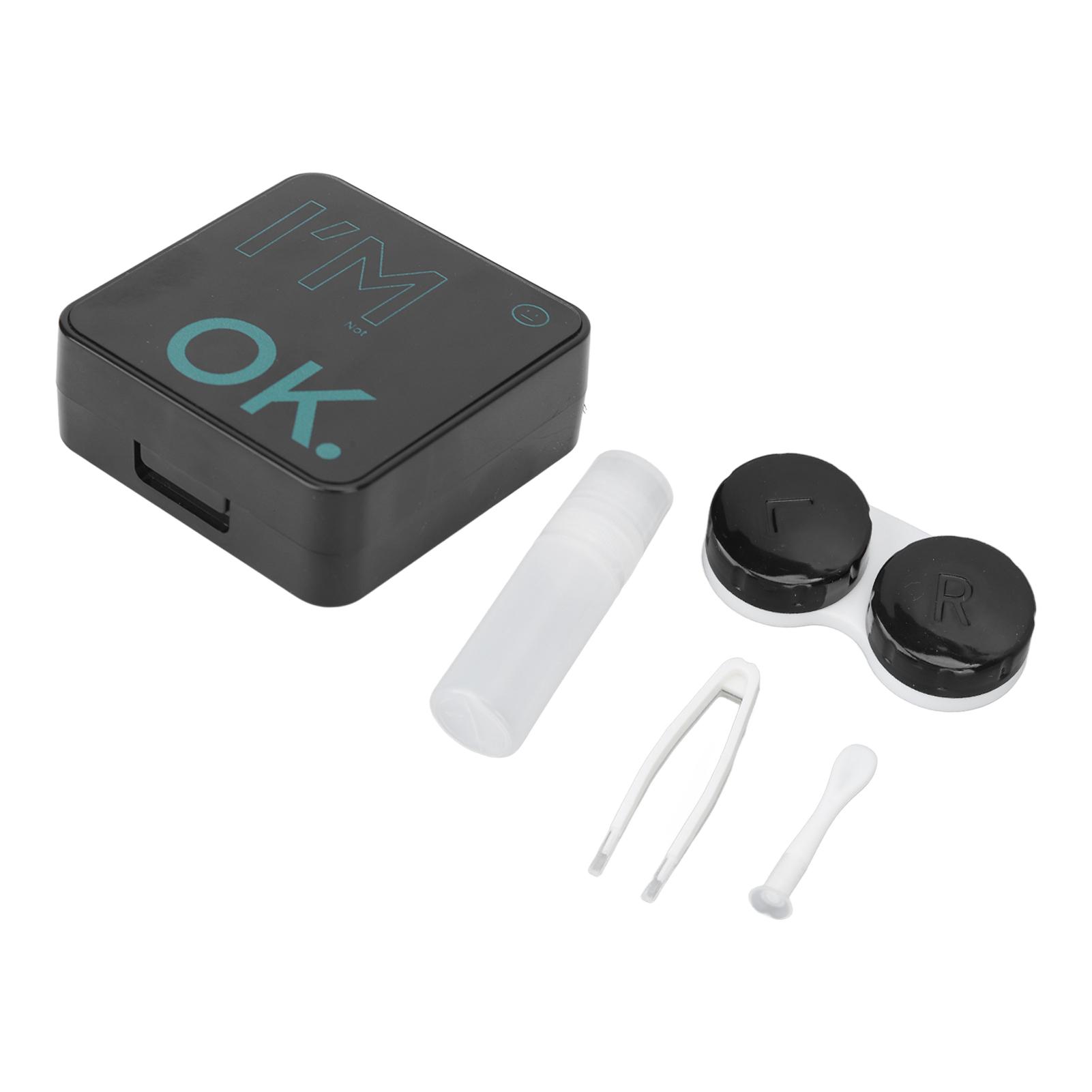 Контейнер для контактных линз с буквенным алфавитом, простой черный набор контейнеров для контактных линз для женщин и мужчин
Контейнер для контактных линз с буквенным алфавитом, простой черный набор контейнеров для контактных линз для женщин и мужчин